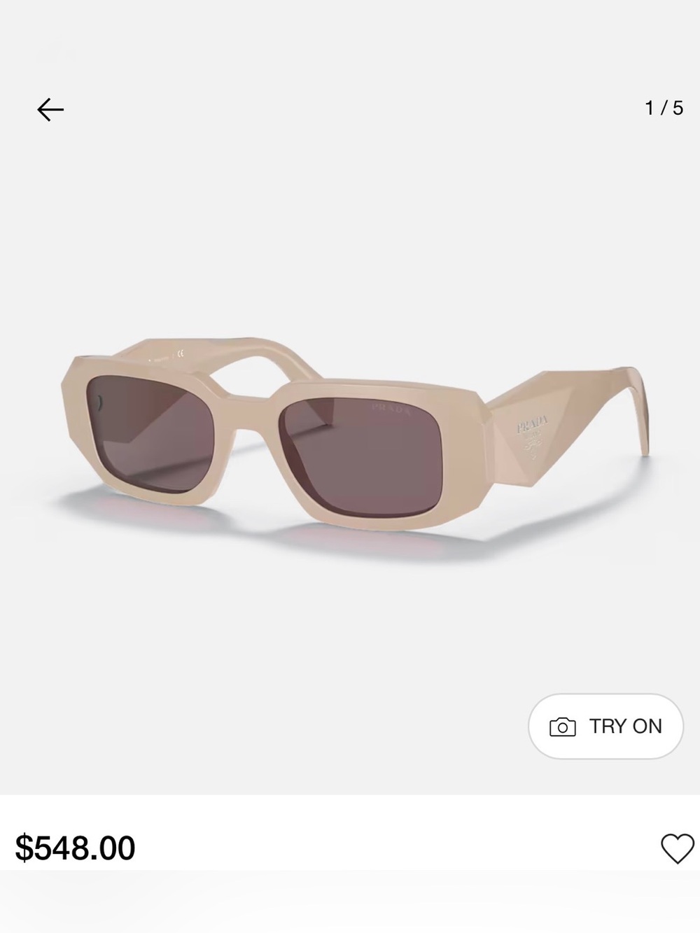Prada Women’s Nude Angular Frame Sunglasses